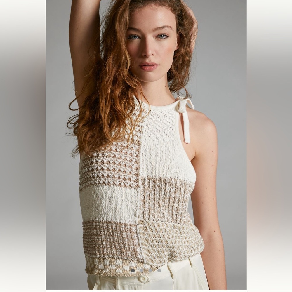 By Anthropologie Elliotte Lurex Sweater Tank